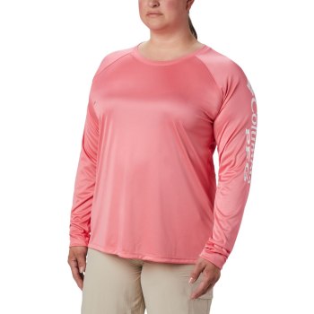 Columbia PFG Tidal II Long Sleeve Plus Size, Sudaderas Blancos Para Mujer | 497310-WIH